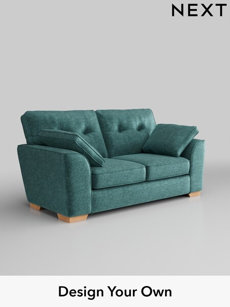 Plush Chenille/Dark Teal Green Stamford Buttoned Back (H36001) | £1,199