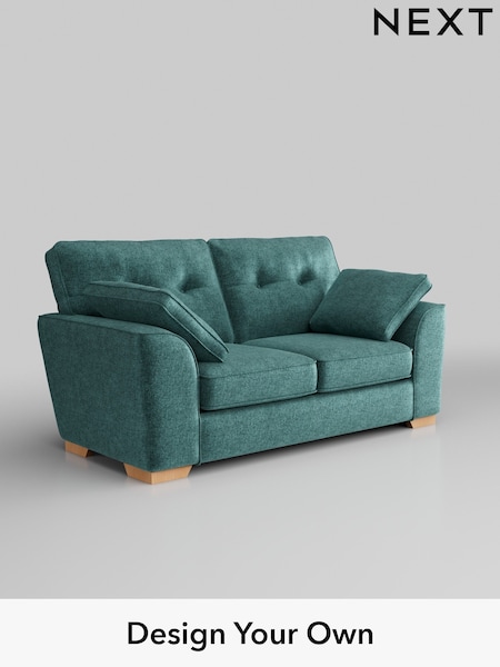 Plush Chenille/Dark Teal Green Stamford Buttoned Back (H36001) | £1,199