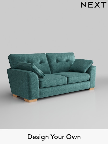 Plush Chenille/Dark Teal Green Stamford Buttoned Back (H36001) | £1,299