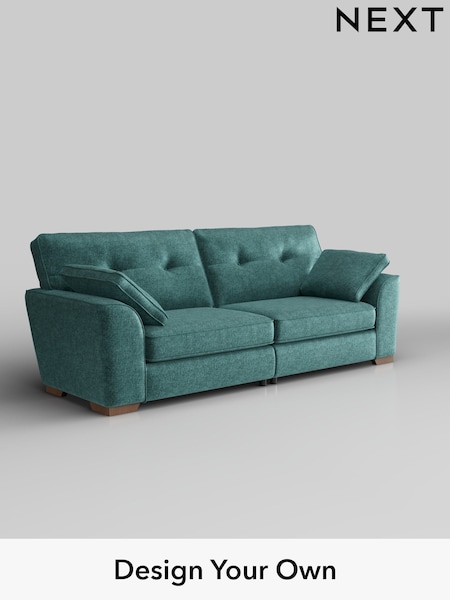 Plush Chenille/Dark Teal Green Stamford Buttoned Back (H36001) | £1,399