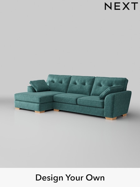 Plush Chenille/Dark Teal Green Stamford Buttoned Back (H36001) | £2,025