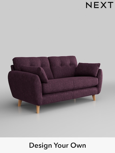 Plush Chenille/Dark Plum Purple Wilson Buttoned Back (H36005) | £950