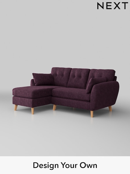 Plush Chenille/Dark Plum Purple Wilson Buttoned Back (H36005) | £1,575