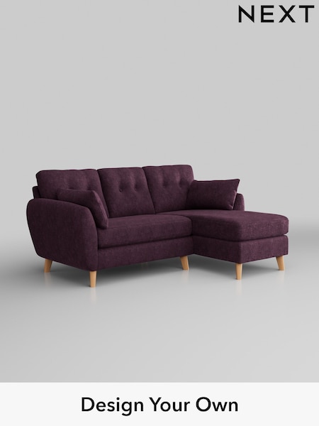 Plush Chenille/Dark Plum Purple Wilson Buttoned Back (H36005) | £1,575