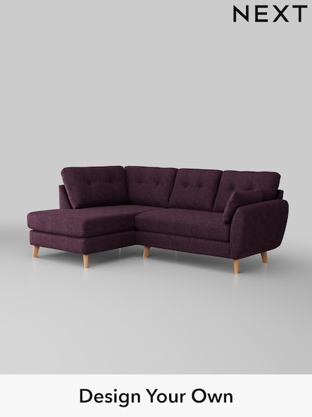 Plush Chenille/Dark Plum Purple Wilson Buttoned Back (H36005) | £1,675