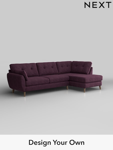Plush Chenille/Dark Plum Purple Wilson Buttoned Back (H36005) | £1,775