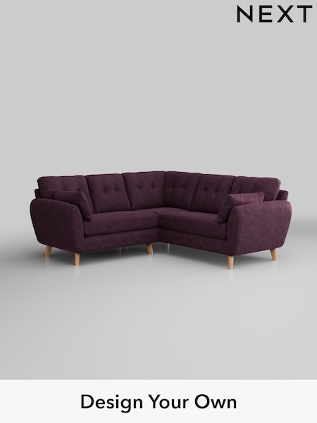 Plush Chenille/Dark Plum Purple Wilson Buttoned Back (H36005) | £1,650