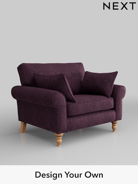 Plush Chenille/Dark Plum Purple Mallory (H36008) | £725