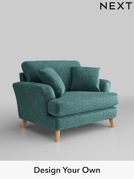 Plush Chenille/Dark Teal Green Conway Relaxed Sit (H36014) | £975