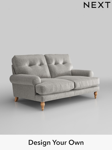 Plush Chenille/Light Grey Erin Buttoned Back Deep Sit (H36025) | £1,175