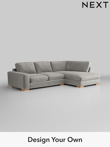 Plush Chenille/Light Grey Houghton Deep Relaxed Sit (H36033) | £2,250