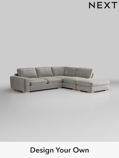 Plush Chenille/Light Grey Houghton Deep Relaxed Sit (H36033) | £2,675