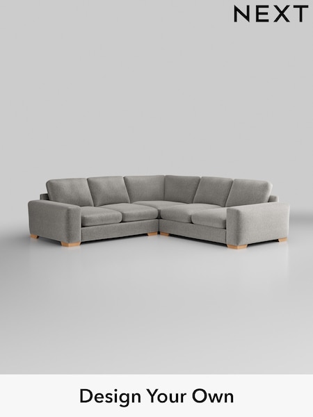 Plush Chenille/Light Grey Houghton Deep Relaxed Sit (H36033) | £2,825