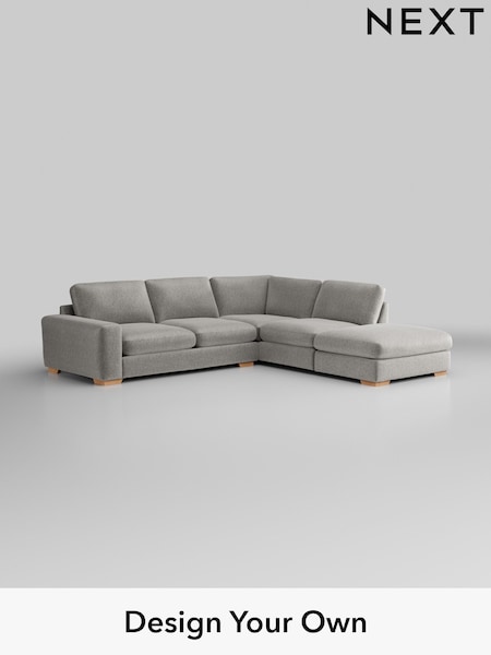 Plush Chenille/Light Grey Houghton Deep Relaxed Sit (H36033) | £2,625