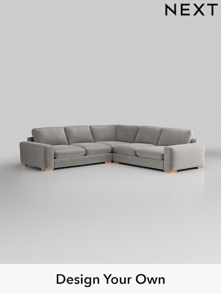 Plush Chenille/Light Grey Houghton Deep Relaxed Sit (H36033) | £2,925