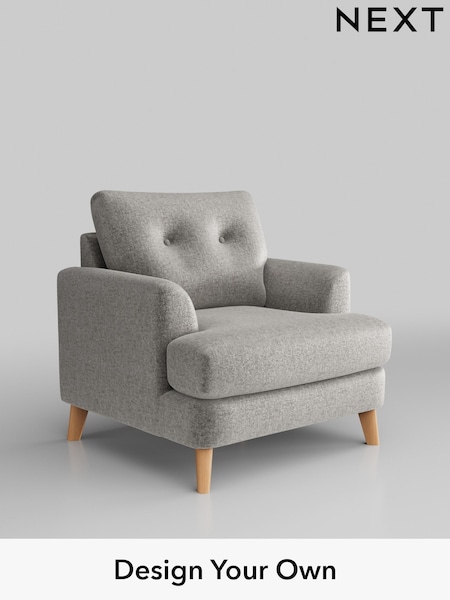 Plush Chenille/Light Grey Parker Buttoned Back (H36035) | £925