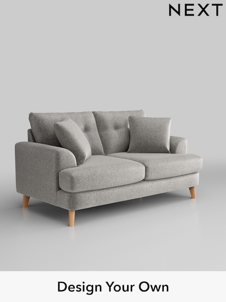 Plush Chenille/Light Grey Parker Buttoned Back (H36035) | £1,325