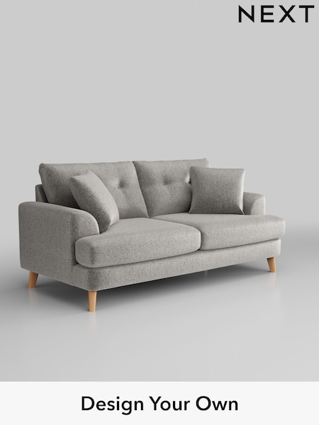 Plush Chenille/Light Grey Parker Buttoned Back (H36035) | £1,425