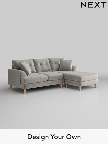 Plush Chenille/Light Grey Parker Buttoned Back (H36035) | £1,850