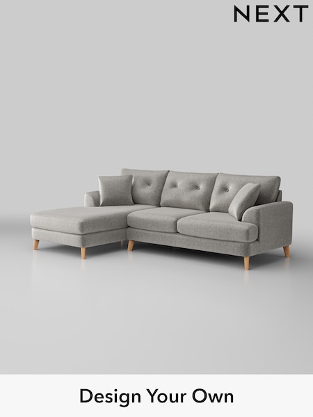 Plush Chenille/Light Grey Parker Buttoned Back (H36035) | £2,199