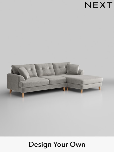 Plush Chenille/Light Grey Parker Buttoned Back (H36035) | £2,350