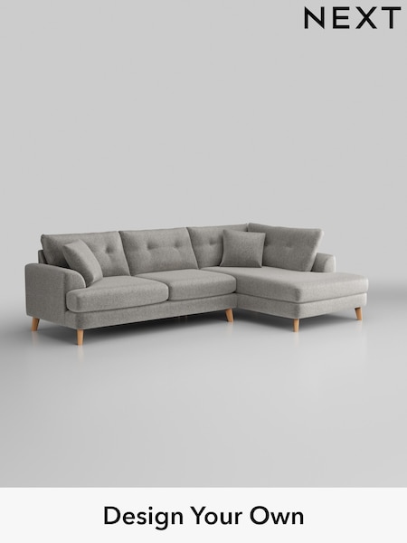 Plush Chenille/Light Grey Parker Buttoned Back (H36035) | £2,425