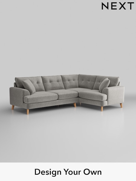 Plush Chenille/Light Grey Parker Buttoned Back (H36035) | £2,375