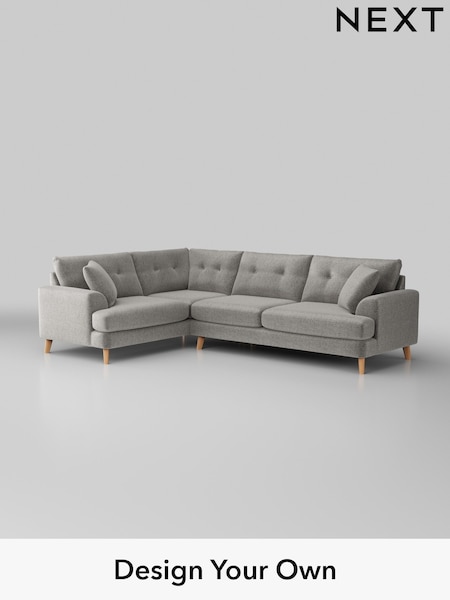 Plush Chenille/Light Grey Parker Buttoned Back (H36035) | £2,475