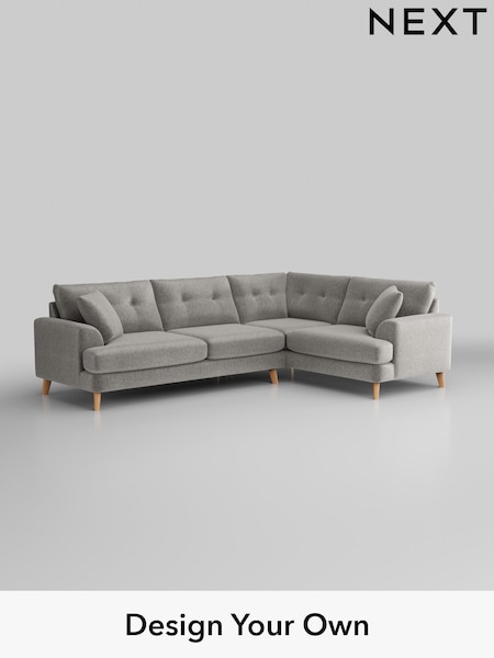 Plush Chenille/Light Grey Parker Buttoned Back (H36035) | £2,475