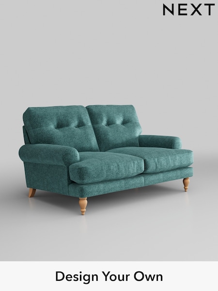 Plush Chenille/Dark Teal Green Erin Buttoned Back Deep Sit (H36041) | £1,175