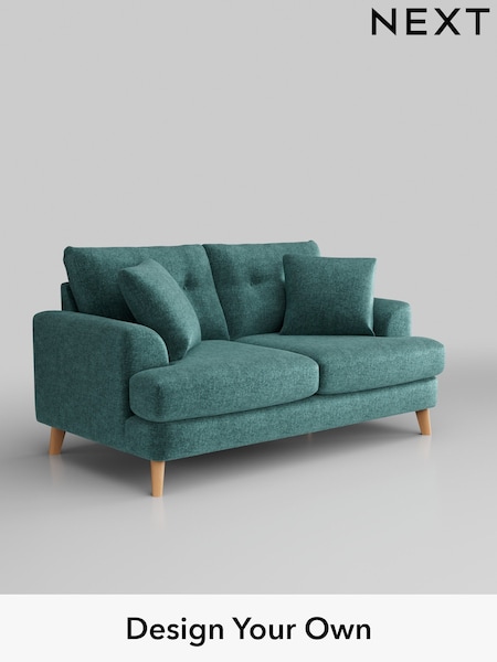 Plush Chenille/Dark Teal Green Parker Buttoned Back (H36048) | £1,325
