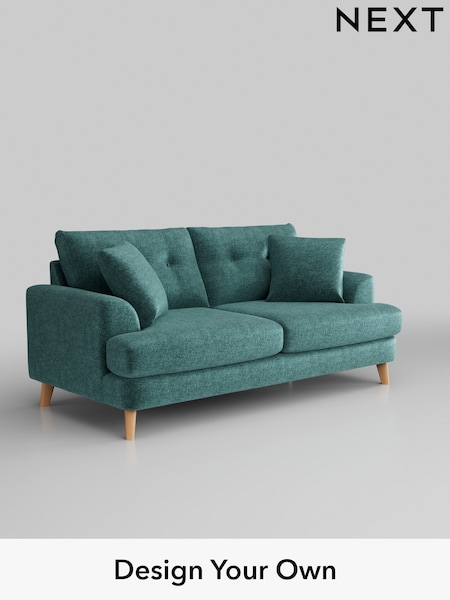 Plush Chenille/Dark Teal Green Parker Buttoned Back (H36048) | £1,425