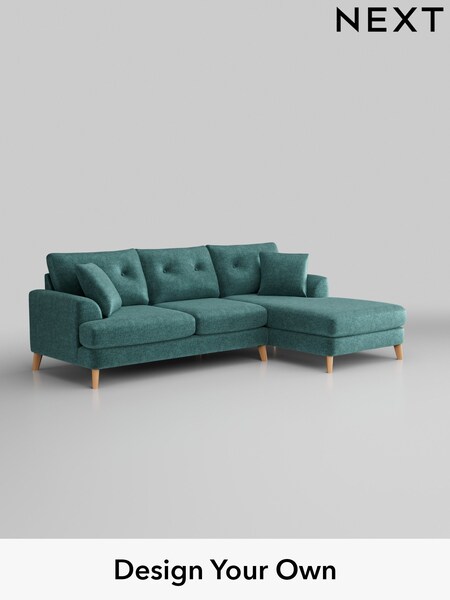 Plush Chenille/Dark Teal Green Parker Buttoned Back (H36048) | £2,199