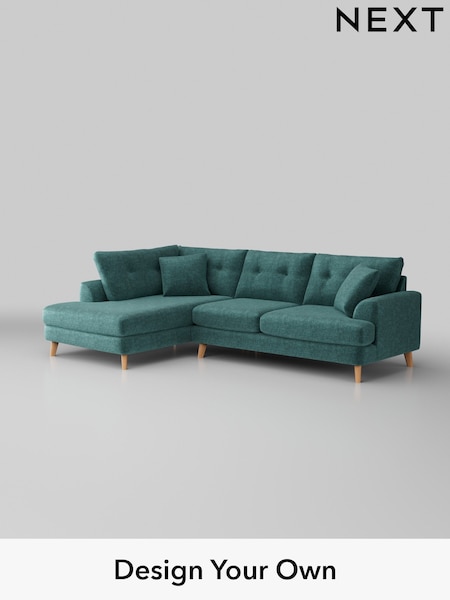 Plush Chenille/Dark Teal Green Parker Buttoned Back (H36048) | £2,325