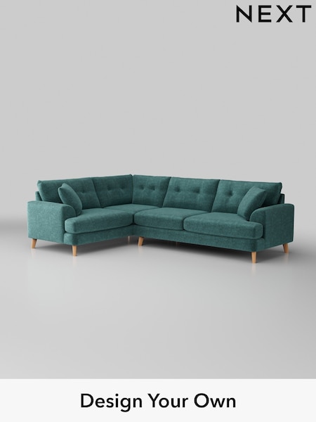 Plush Chenille/Dark Teal Green Parker Buttoned Back (H36048) | £2,475