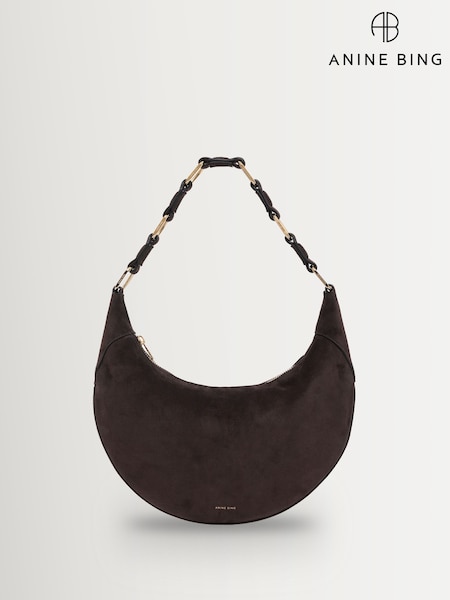 ANINE BING Brown Suede Brown Kate Hobo Bag (H36049) | £465