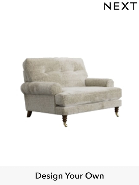 Plush Chenille/Light Natural Erin Buttoned Back Deep Sit (H36064) | £975