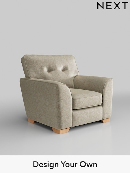 Plush Chenille/Light Natural Stamford Buttoned Back (H36073) | £799