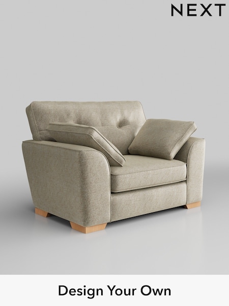 Plush Chenille/Light Natural Stamford Buttoned Back (H36073) | £899