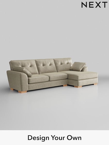 Plush Chenille/Light Natural Stamford Buttoned Back (H36073) | £2,025