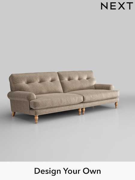 Plush Chenille/Mid Natural Erin Buttoned Back Deep Relaxed Sit (H36077) | £1,525