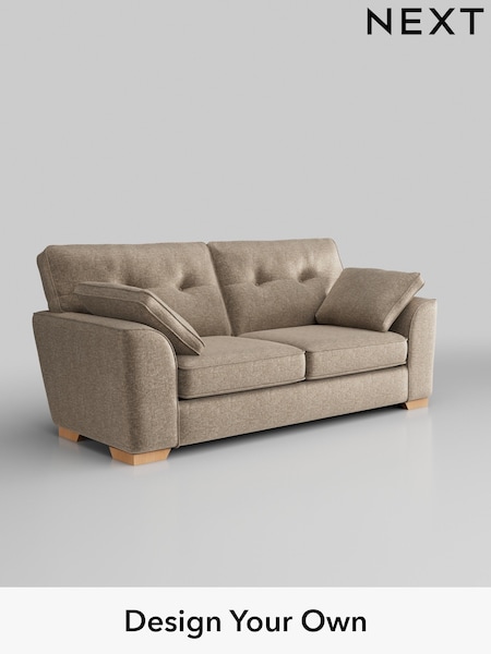 Plush Chenille/Mid Natural Stamford Buttoned Back (H36087) | £1,299