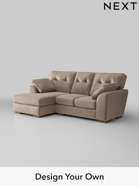 Plush Chenille/Mid Natural Stamford Buttoned Back (H36087) | £1,775
