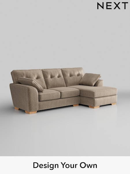 Plush Chenille/Mid Natural Stamford Buttoned Back (H36087) | £1,875