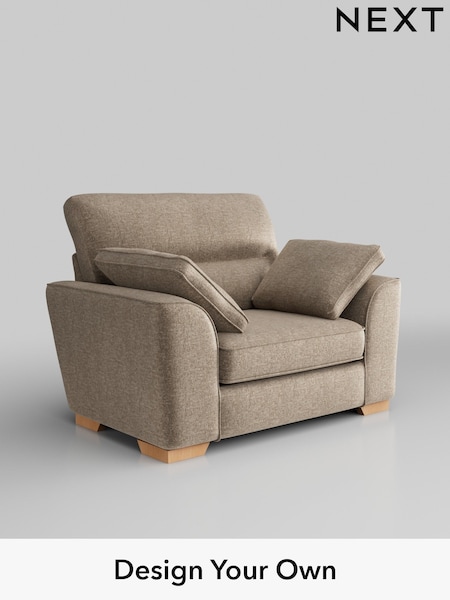 Plush Chenille/Mid Natural Stamford Highback (H36089) | £899
