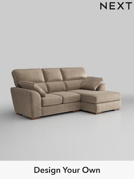 Plush Chenille/Mid Natural Stamford Highback (H36089) | £1,775