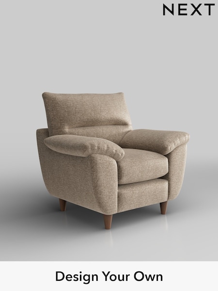 Plush Chenille/Mid Natural Elliot Highback (H36090) | £675