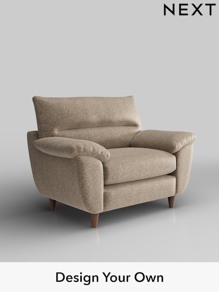 Plush Chenille/Mid Natural Elliot Highback (H36090) | £775