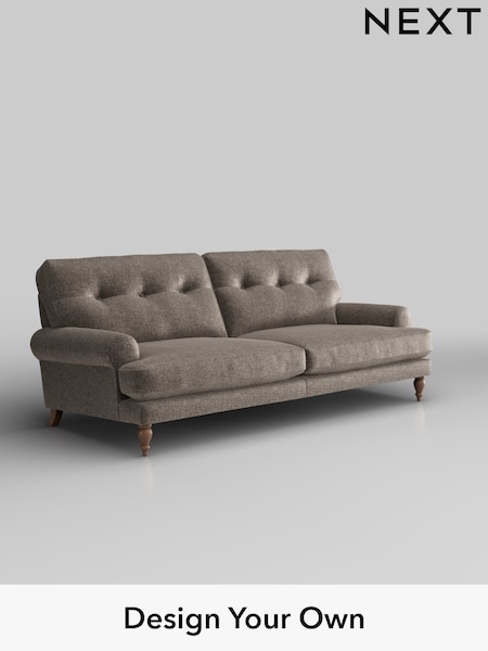 Plush Chenille/Mink Brown Erin Buttoned Back Deep Sit (H36113) | £1,375