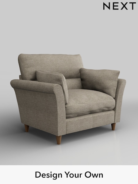 Woven Chenille Easy Clean/Mid Natural Hartley Highback Relaxed Sit (H36116) | £975